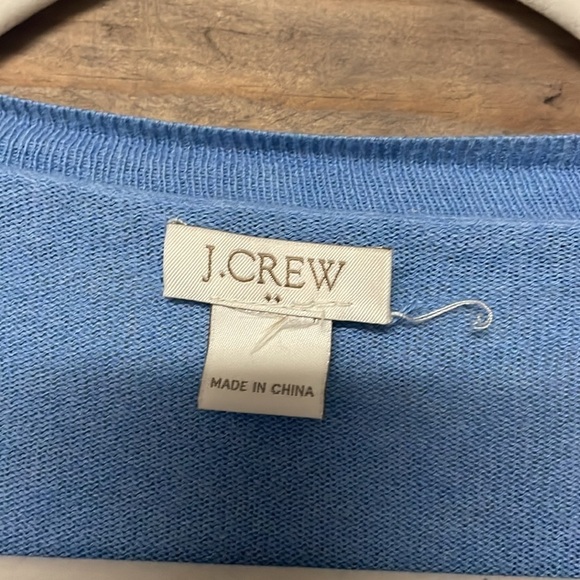 J. Crew size large blue lightweight crewneck sweater with sailboat on it - Picture 3 of 7